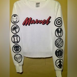 Marvel cropped long sleeve tee, Medium